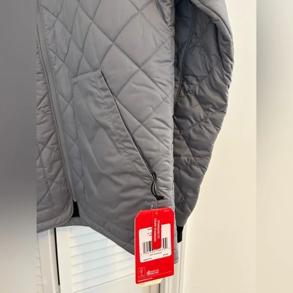 The North Face Men's Light Gray Quilted Puffer Cuchillo Jacket